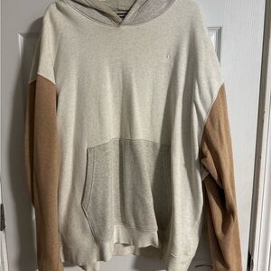 Jordan Cream and Brown Colorblock Hoodie